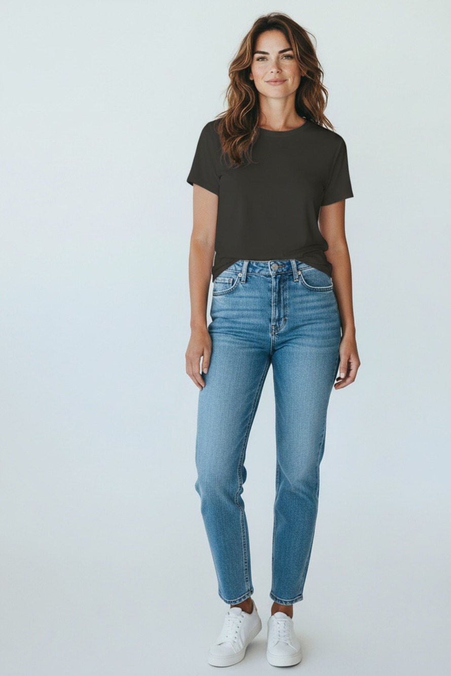 Unbranded Black Short Sleeve Crewneck T-Shirt